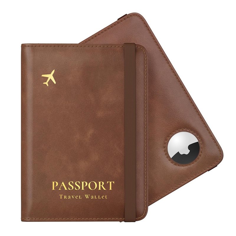Leather Passport Cover - ABRT-Pochette de passeport avec blocage RFID