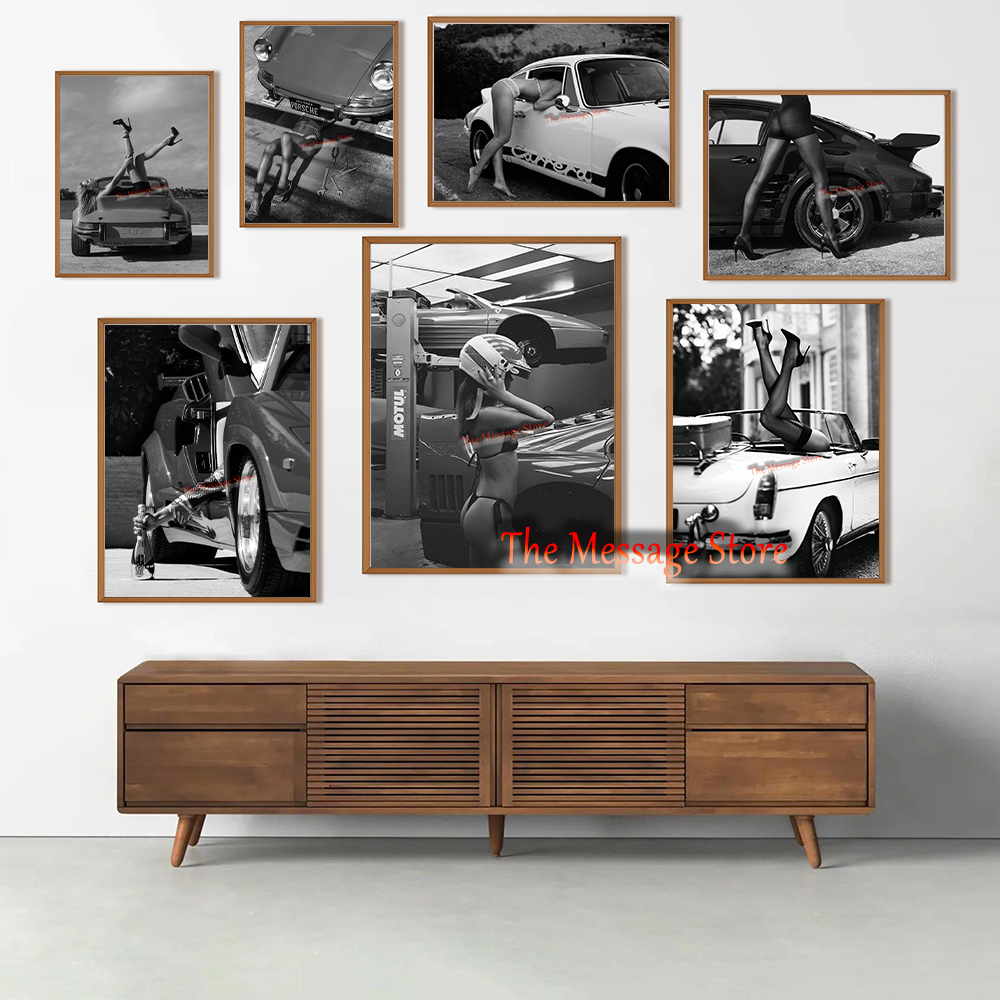 Luxury Lifestyle Cars - Tableau sur toile mural : Fille