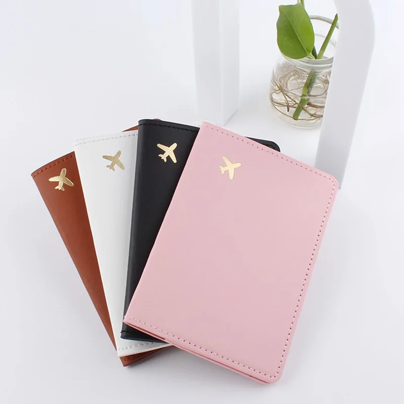 Leather Passport Cover - Simple mode porte-passeport sacs voyage mince