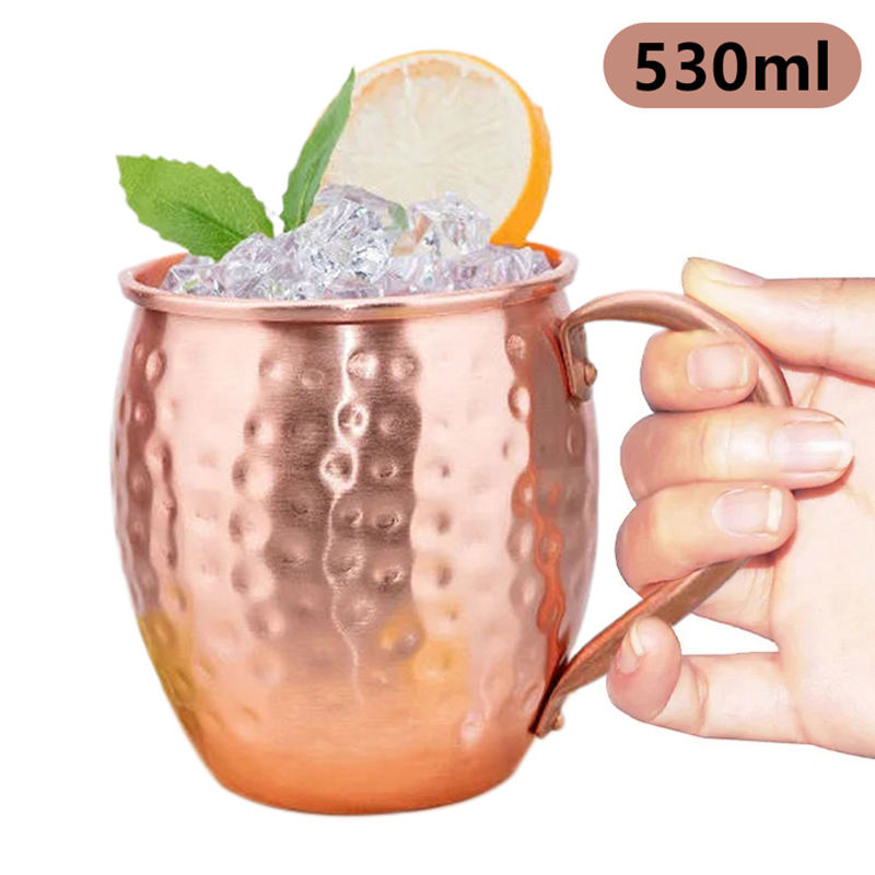 Copper Cocktail Mug - 【F】530ml Tasse Moscow Mule 100% Cuivre,