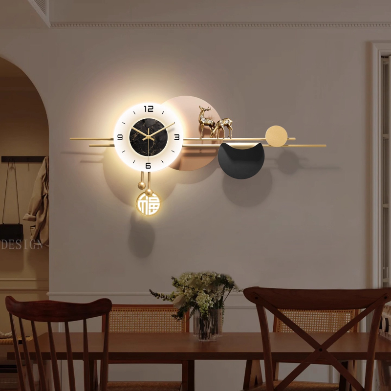 Luxury Lifestyle Aesthetic - Horloges murales intérieures de luxe légères