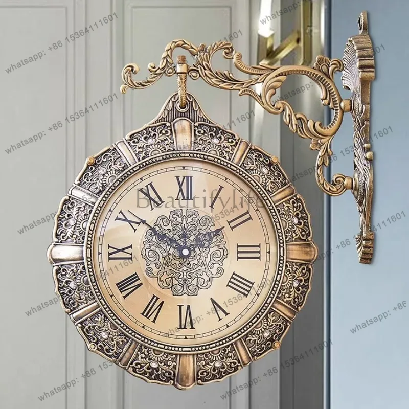 Luxury Lifestyle Aesthetic - Horloge murale rétro nordique pour salon,