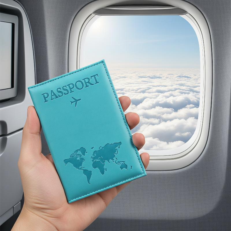 Leather Passport Cover - Porte-passeport en cuir PU, organisateur de