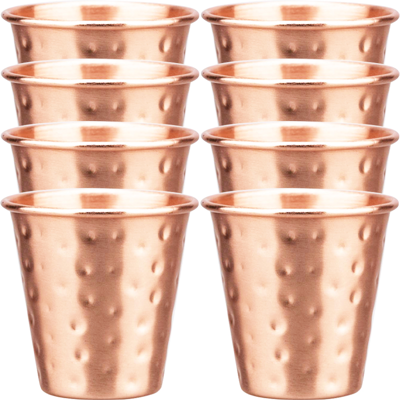 Copper Cocktail Mug - 6cs 8Pcs Nouveaux gobelets 100% cuivre