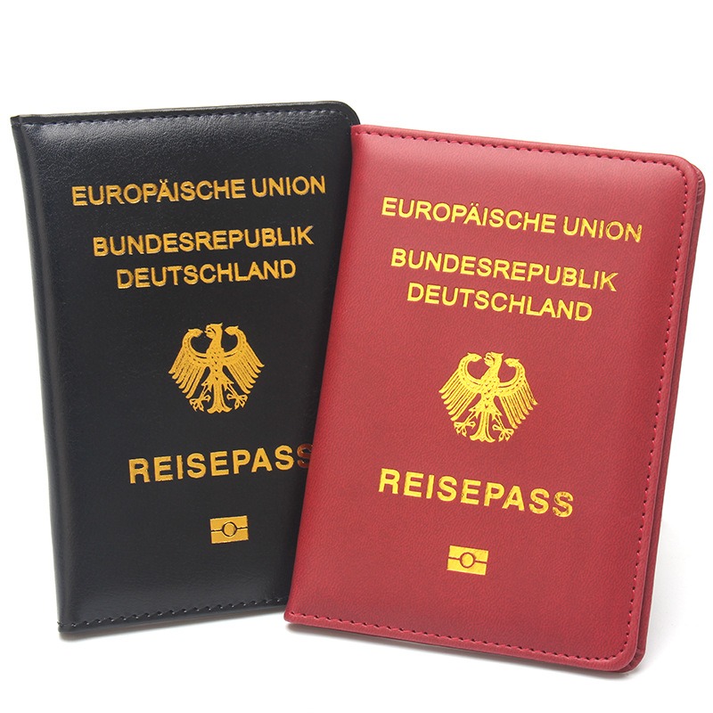Leather Passport Cover - Allemagne passeport couverture femmes rose allemand