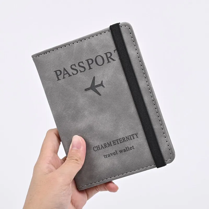 Leather Passport Cover - Portefeuille en cuir PU pour homme,