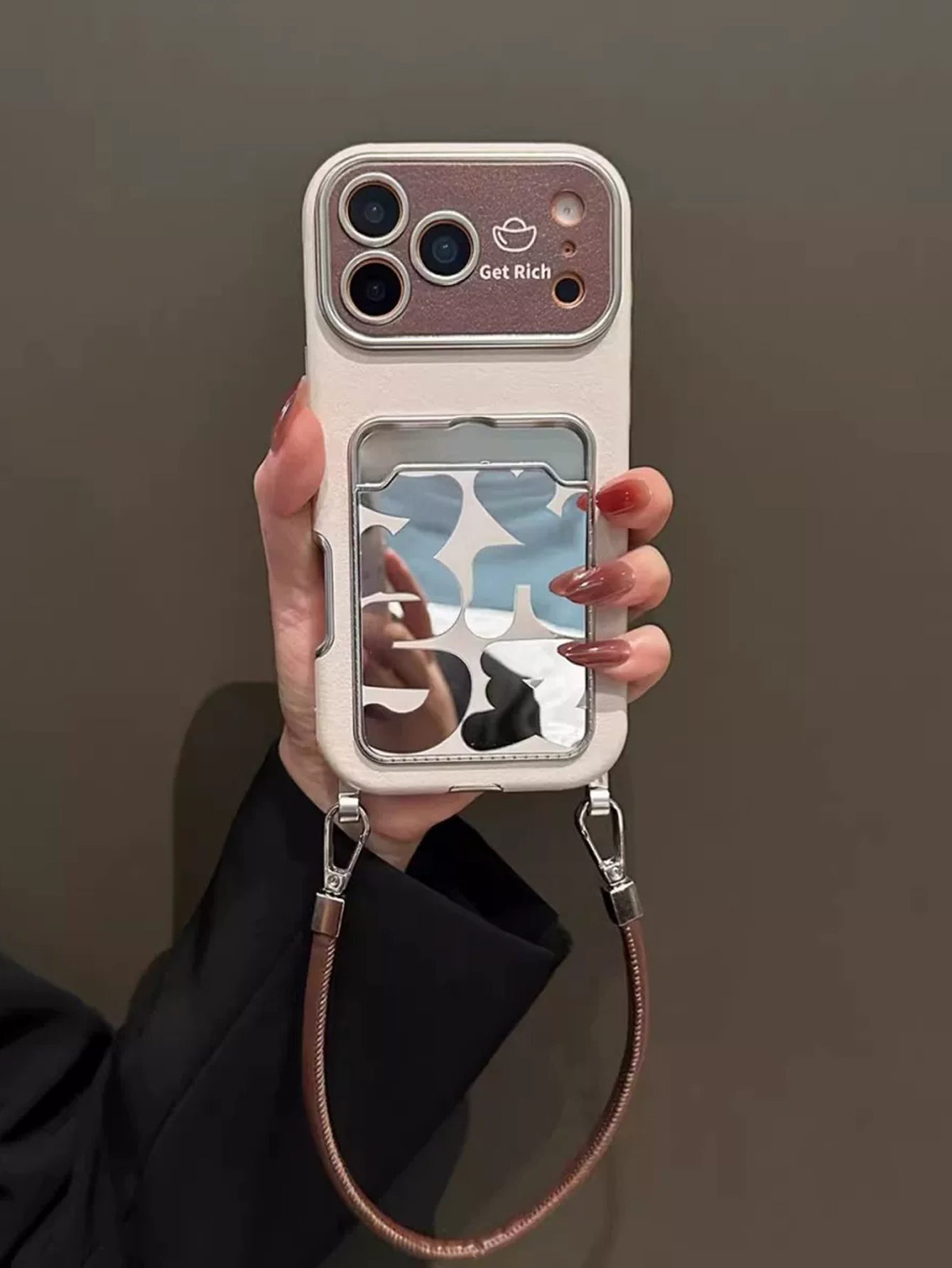 Étui de téléphone de luxe en c - Leather Card Wallet avis et prix