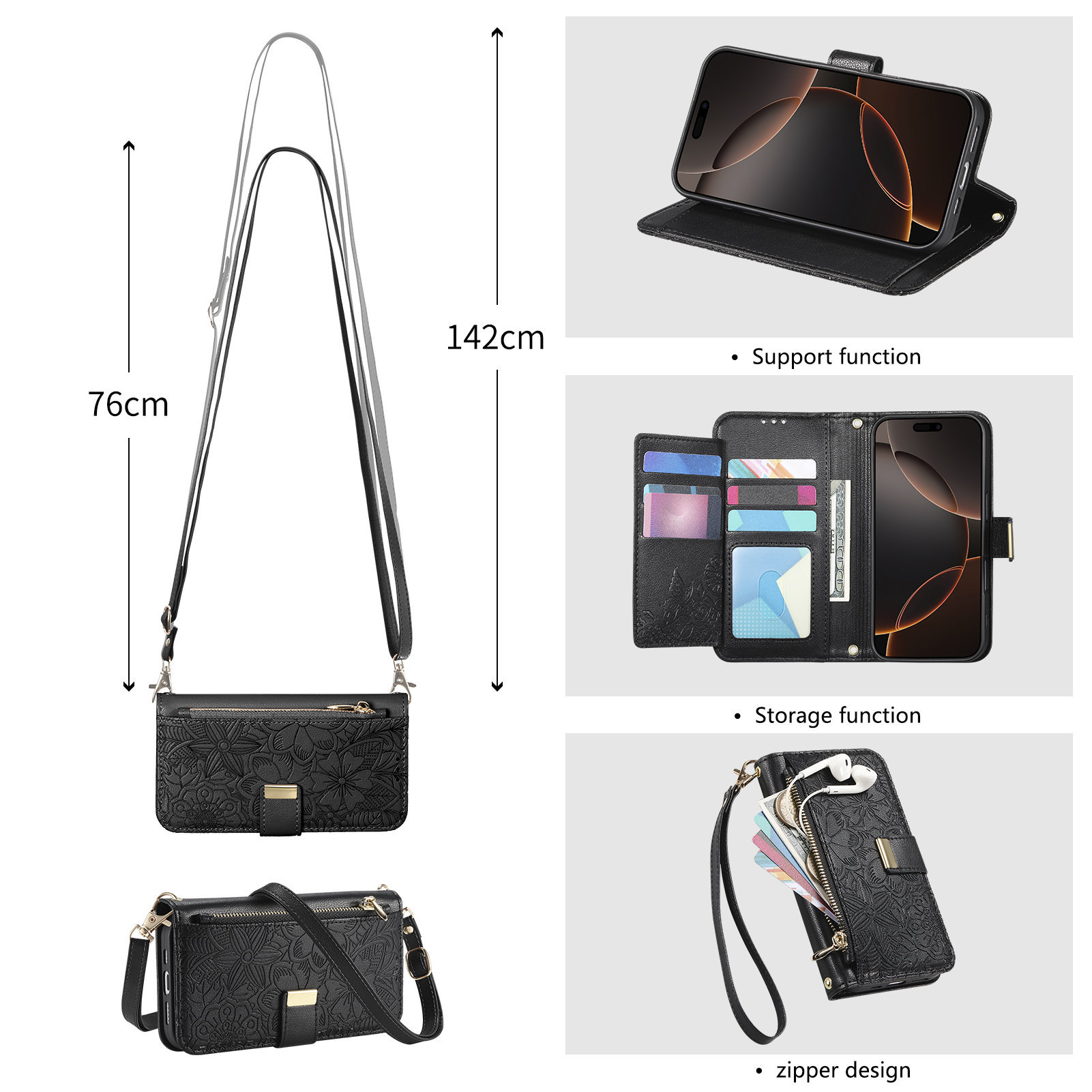 Étui portefeuille à rabat en c - Leather Card Wallet avis et prix