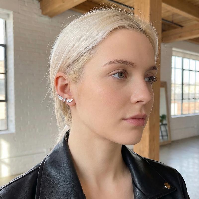 Boucles d'oreilles croix ailes - Luxury Lifestyle For Women avis et prix