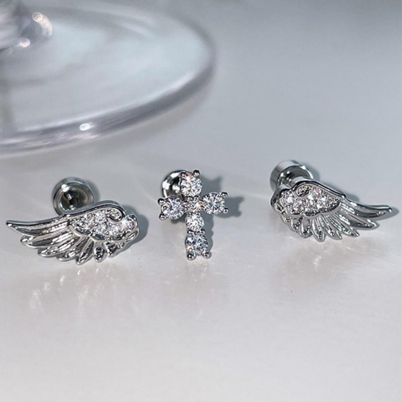 Boucles d'oreilles croix ailes - Luxury Lifestyle For Women avis et prix