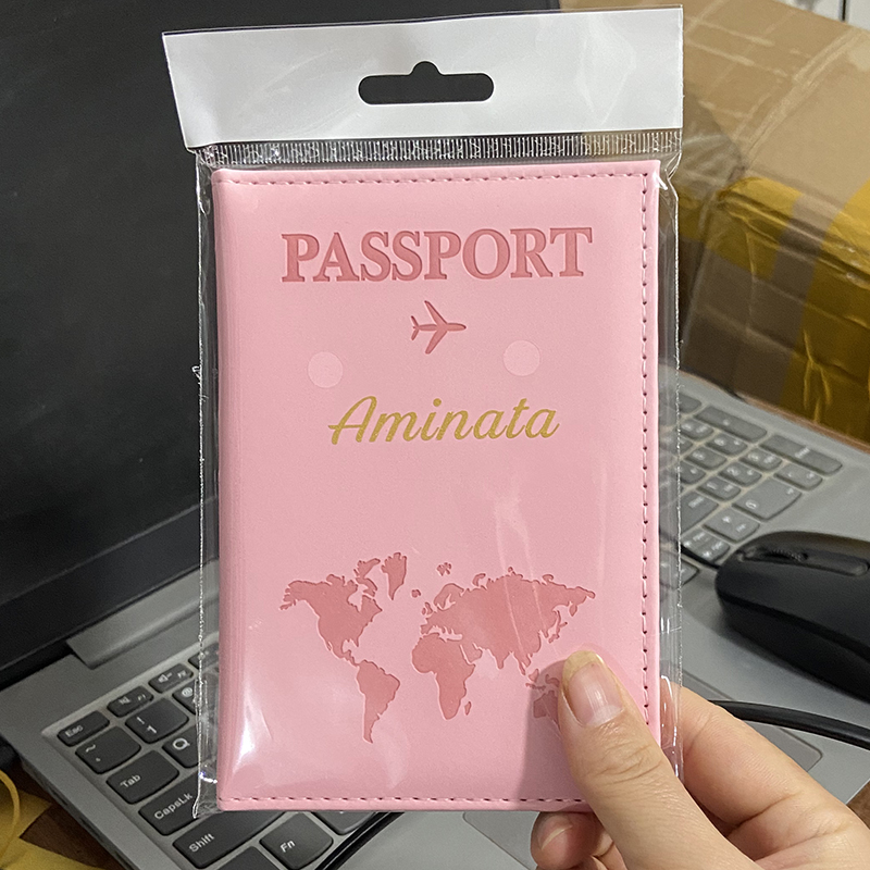 Nom de couleur or personnalisé - Leather Passport Cover avis et prix