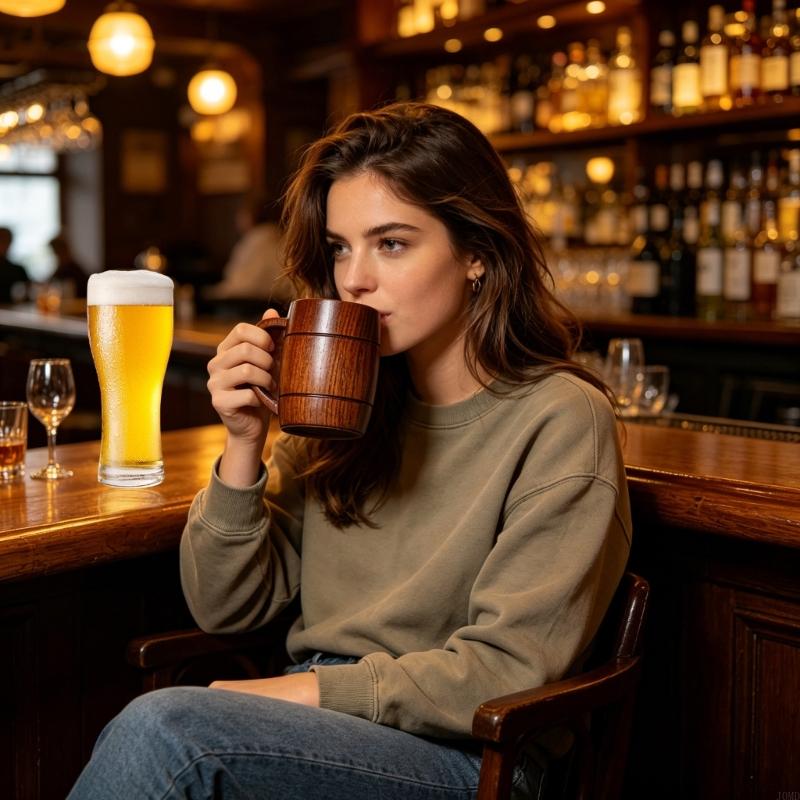 Chope à bière en bois 270Ml av - Copper Cocktail Mug avis et prix