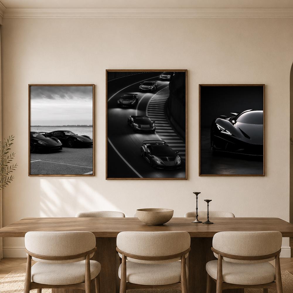 Affiche graphique monochrome d - Luxury Lifestyle Cars avis et prix