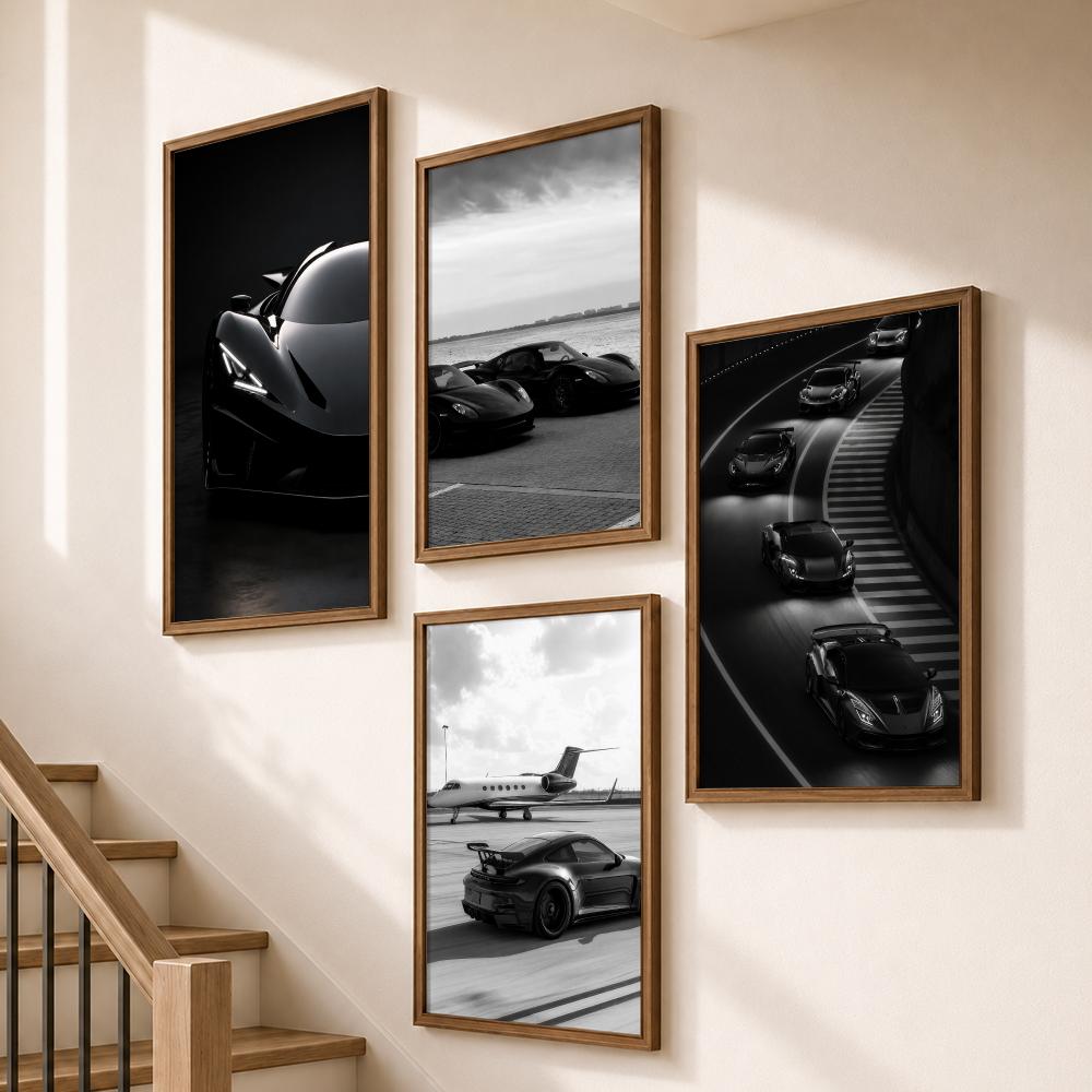 Affiche graphique monochrome d - Luxury Lifestyle Cars avis et prix